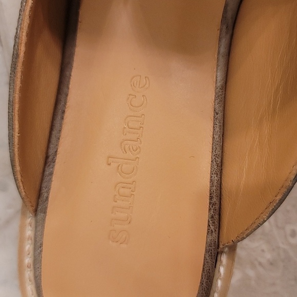 Sundance Olive Green Embroidered Leather Mule Slip-On Shoes - Size 36 = 5 1/2 - Picture 8 of 9